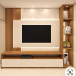 Living room with wall panelling